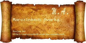 Marczinkech Avarka névjegykártya